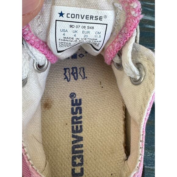 Converse All Star PINK Kids/toddler/baby sneakers/shoes, size 4 - Picture 6 of 9